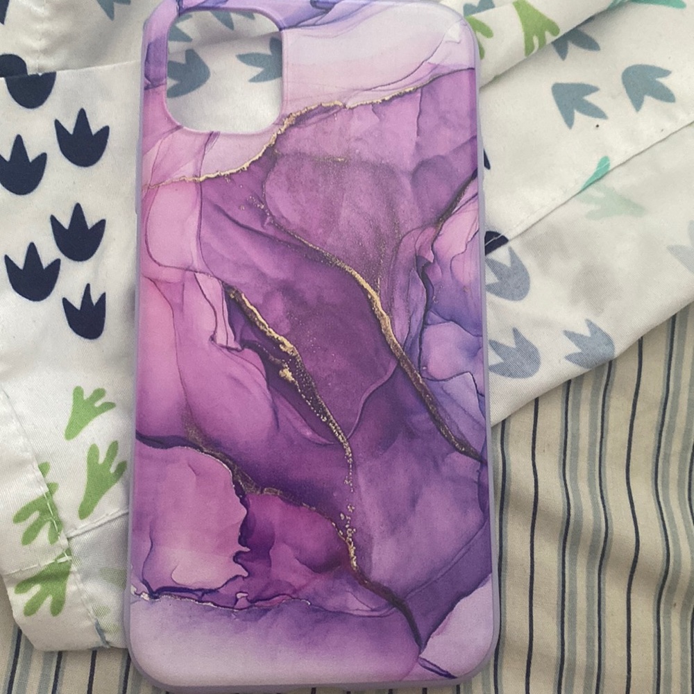 Purple marble iPhone 11/XR case
